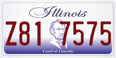 IL license plate Z817575
