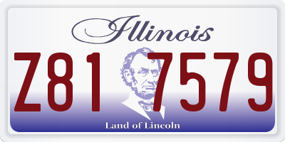 IL license plate Z817579