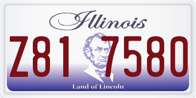 IL license plate Z817580