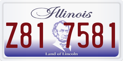 IL license plate Z817581