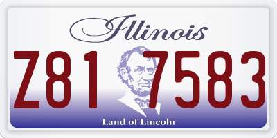 IL license plate Z817583
