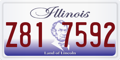 IL license plate Z817592