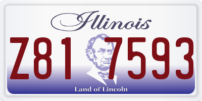 IL license plate Z817593