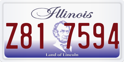 IL license plate Z817594