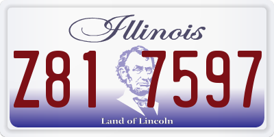 IL license plate Z817597