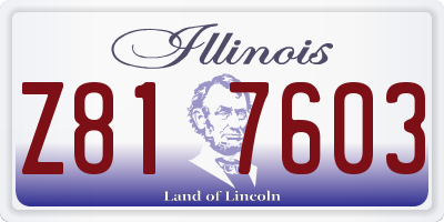 IL license plate Z817603