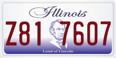 IL license plate Z817607