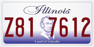 IL license plate Z817612