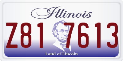 IL license plate Z817613