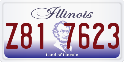IL license plate Z817623
