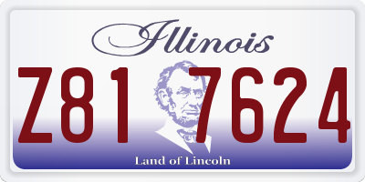 IL license plate Z817624