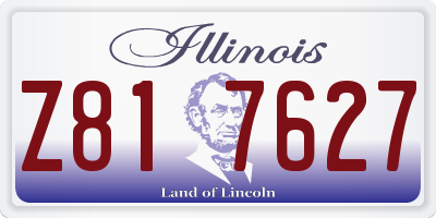 IL license plate Z817627