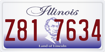IL license plate Z817634
