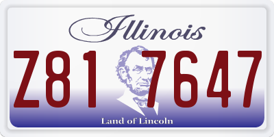 IL license plate Z817647
