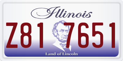 IL license plate Z817651
