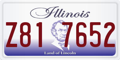 IL license plate Z817652
