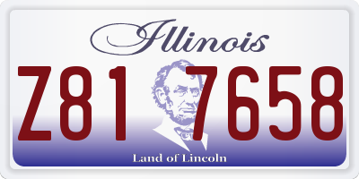 IL license plate Z817658