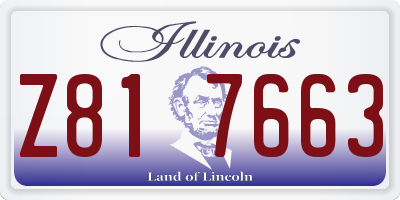 IL license plate Z817663