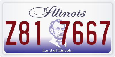 IL license plate Z817667