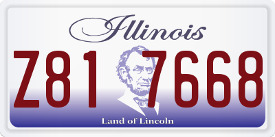 IL license plate Z817668
