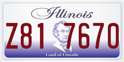 IL license plate Z817670