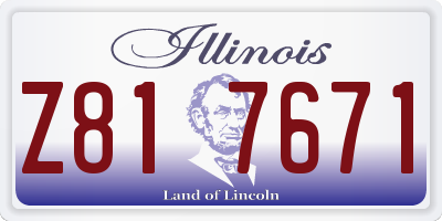 IL license plate Z817671