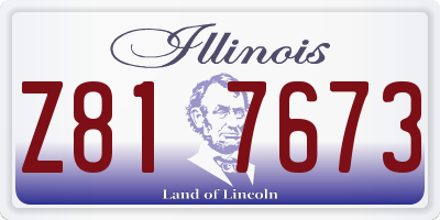 IL license plate Z817673
