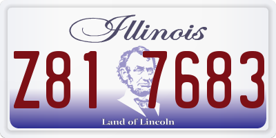 IL license plate Z817683