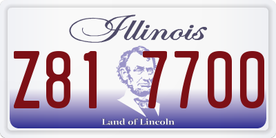IL license plate Z817700