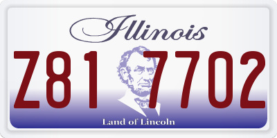 IL license plate Z817702
