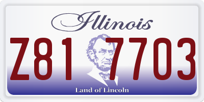 IL license plate Z817703