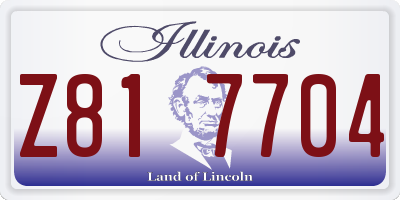 IL license plate Z817704