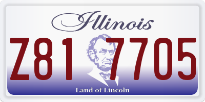 IL license plate Z817705