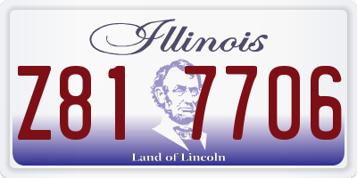IL license plate Z817706