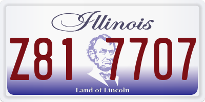 IL license plate Z817707