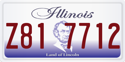 IL license plate Z817712