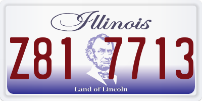 IL license plate Z817713