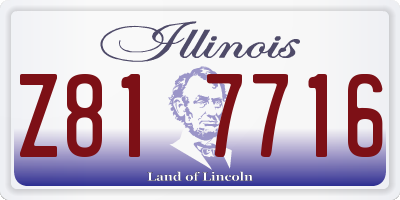 IL license plate Z817716
