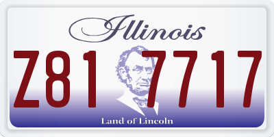 IL license plate Z817717