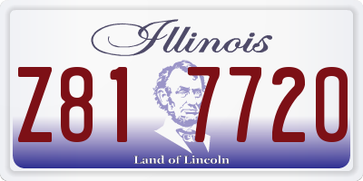 IL license plate Z817720