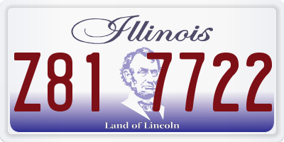 IL license plate Z817722