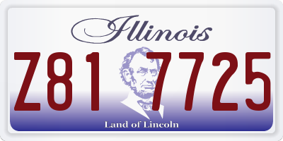 IL license plate Z817725