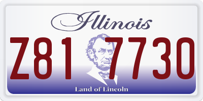 IL license plate Z817730