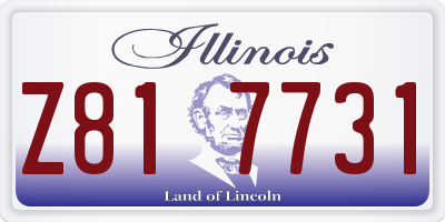 IL license plate Z817731