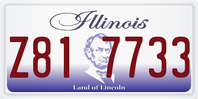IL license plate Z817733
