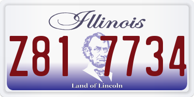 IL license plate Z817734