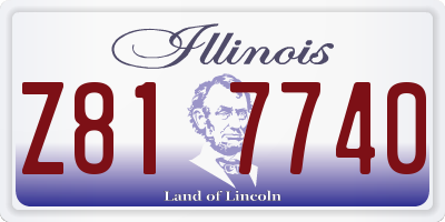 IL license plate Z817740