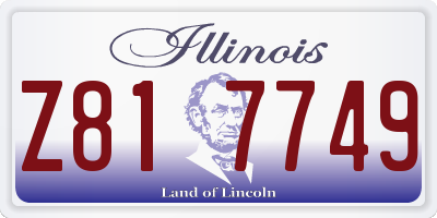 IL license plate Z817749