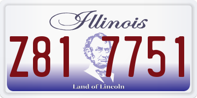 IL license plate Z817751