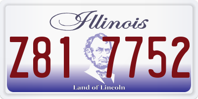 IL license plate Z817752
